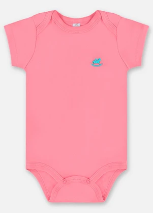 Up Baby - Body em Suedine Unissex para Bebê Rosa - UP BABY