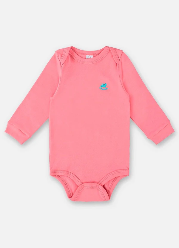 Up Baby - Body em Suedine Unissex para Bebê Rosa