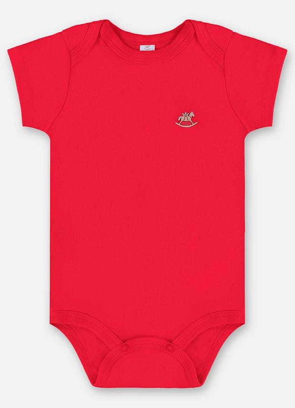 Up Baby - Body em Suedine Unissex para Bebê Vermelho
