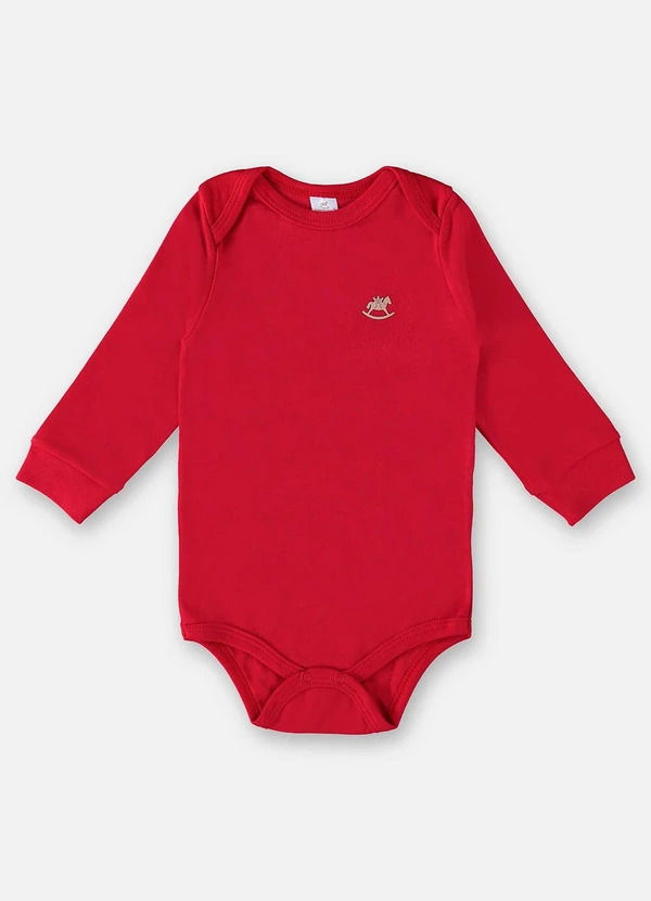 Up Baby - Body em Suedine Unissex para Bebê Vermelho