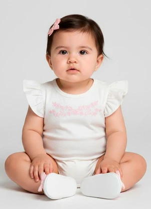 Rovitex - Body Infantil Feminino Branco - ROVITEX