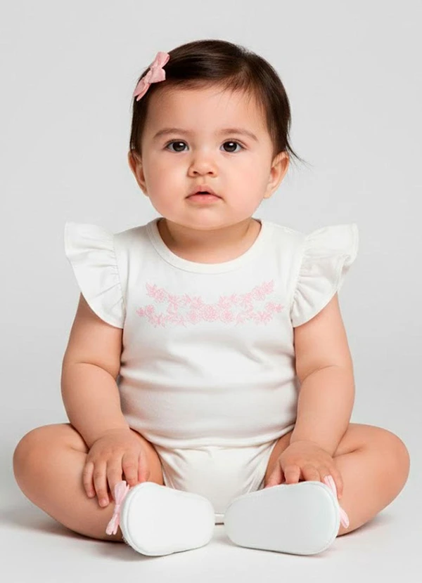 Rovitex - Body Infantil Feminino Branco
