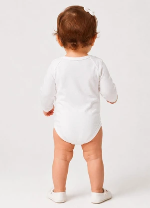 Rovitex - Body Infantil Feminino Manga Longa Bege - ROVITEX