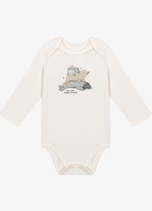 Trick Nick - Body Infantil Masculino Cotton Bege - TRICK NICK