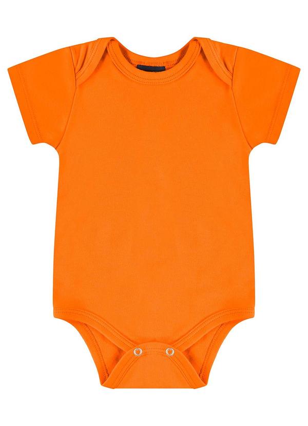 Guloseima - Body Manga Curta Básico Unissex Laranja