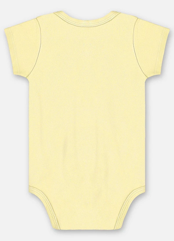 Up Baby - Body Manga Curta Unissex Suedine Amarelo 2