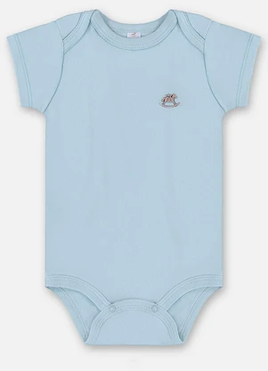 Up Baby - Body Manga Curta Unissex Suedine Azul - UP BABY