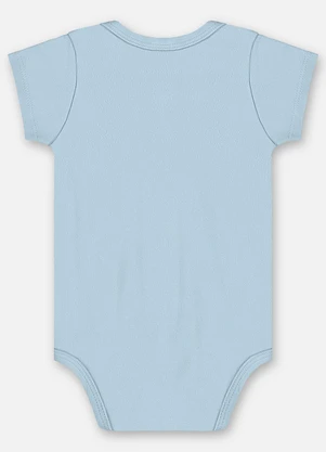 Up Baby - Body Manga Curta Unissex Suedine Azul - UP BABY