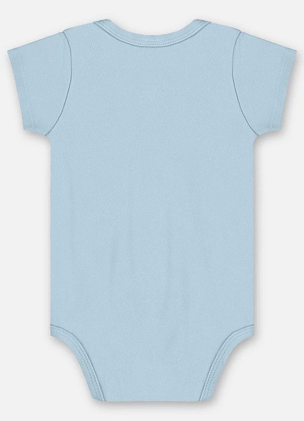 Up Baby - Body Manga Curta Unissex Suedine Azul 2