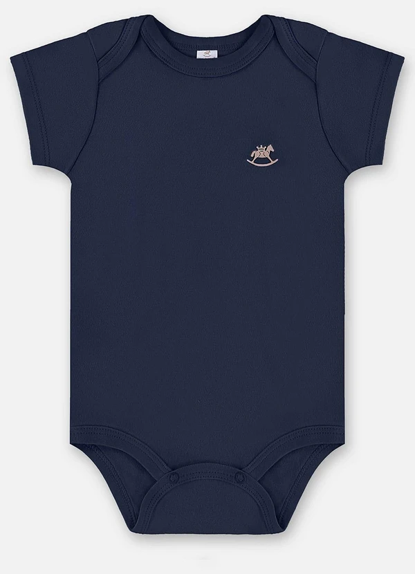 Up Baby - Body Manga Curta Unissex Suedine Azul 2