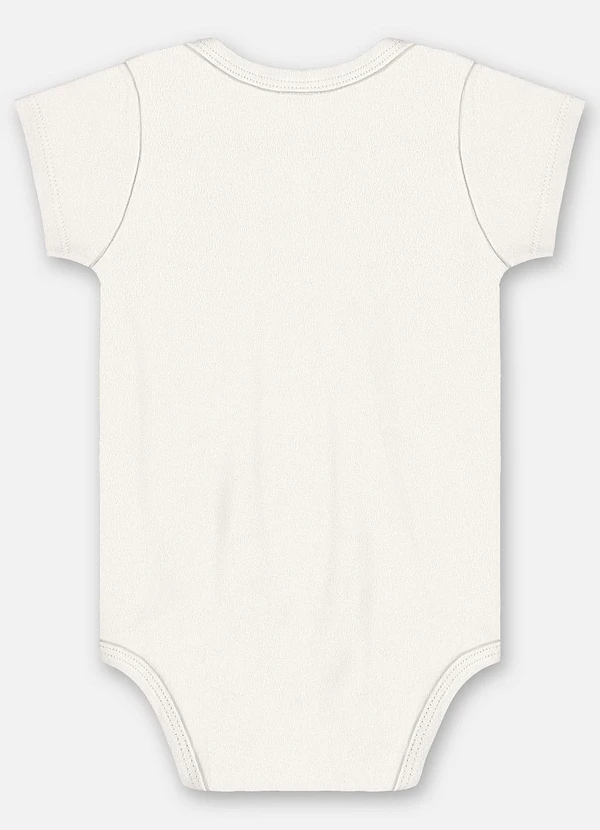 Up Baby - Body Manga Curta Unissex Suedine Bege 2