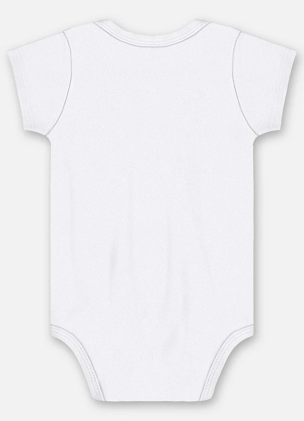 Up Baby - Body Manga Curta Unissex Suedine Branco 2