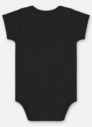 Up Baby - Body Manga Curta Unissex Suedine Preto - UP BABY