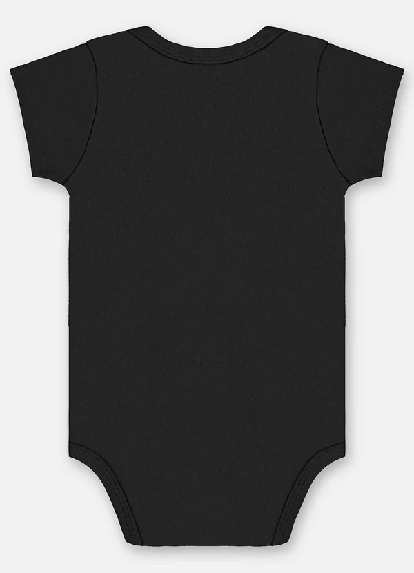 Up Baby - Body Manga Curta Unissex Suedine Preto 2