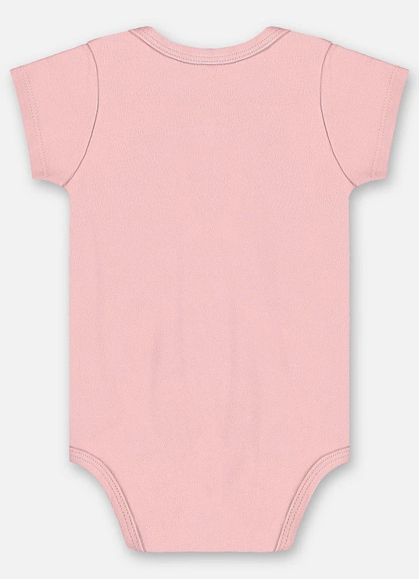 Up Baby - Body Manga Curta Unissex Suedine Rosa 2