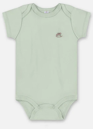 Up Baby - Body Manga Curta Unissex Suedine Verde - UP BABY