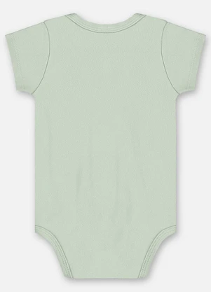 Up Baby - Body Manga Curta Unissex Suedine Verde - UP BABY