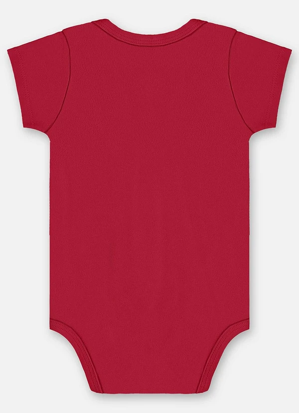 Up Baby - Body Manga Curta Unissex Suedine Vermelho 3