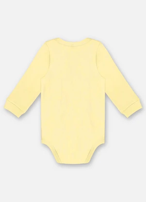 Up Baby - Body Manga Longa Unissex Suedine Amarelo - UP BABY