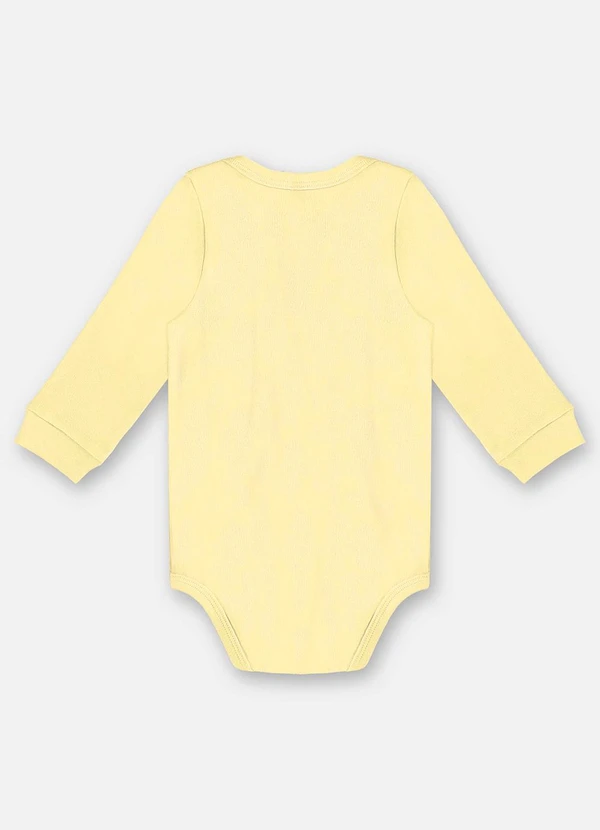 Up Baby - Body Manga Longa Unissex Suedine Amarelo 2