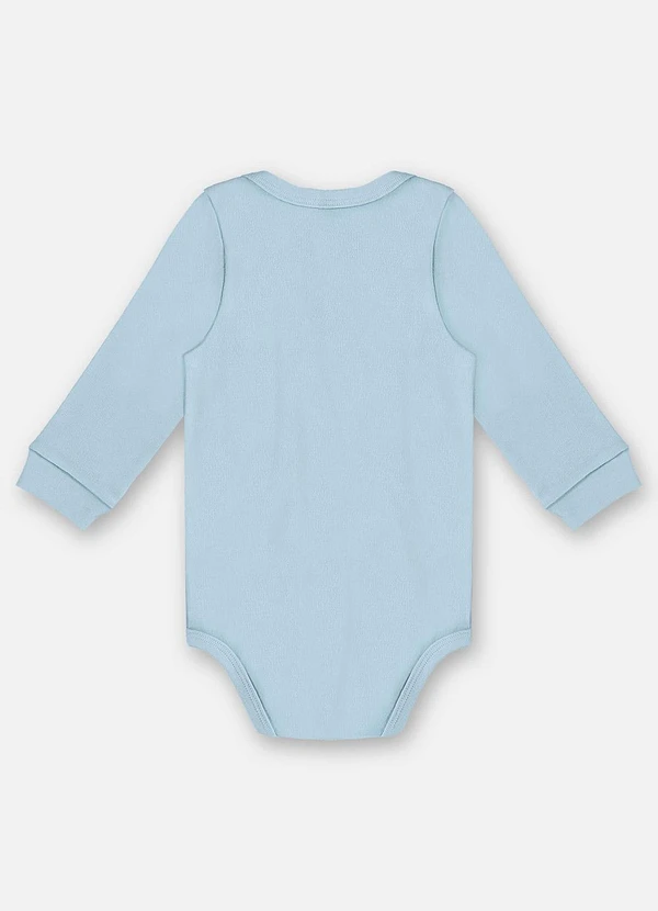 Up Baby - Body Manga Longa Unissex Suedine Azul 2