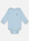 Up Baby - Body Manga Longa Unissex Suedine Preto - variação: Azul