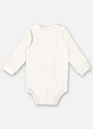Up Baby - Body Manga Longa Unissex Suedine Bege - UP BABY