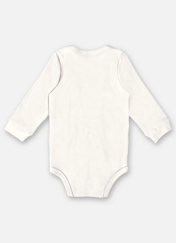 Up Baby - Body Manga Longa Unissex Suedine Bege 2