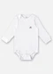Up Baby - Body Manga Longa Unissex Suedine Preto - variação: Branco