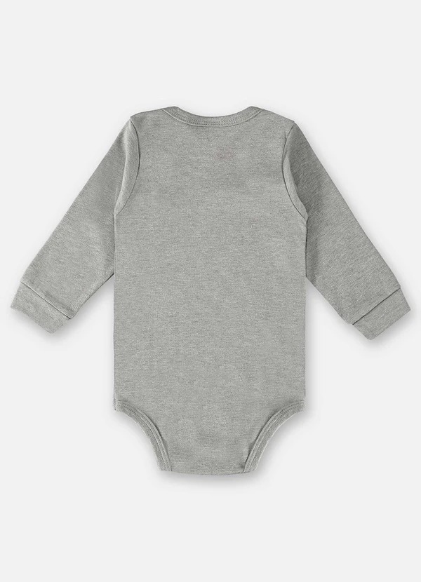 Up Baby - Body Manga Longa Unissex Suedine Cinza 2