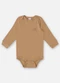 Up Baby - Body Manga Longa Unissex Suedine Preto - variação: Marrom