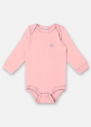 Up Baby - Body Manga Longa Unissex Suedine Rosa - UP BABY