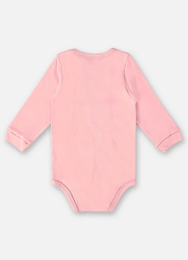Up Baby - Body Manga Longa Unissex Suedine Rosa 3