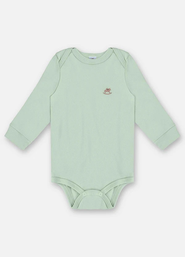 Up Baby - Body Manga Longa Unissex Suedine Verde 2