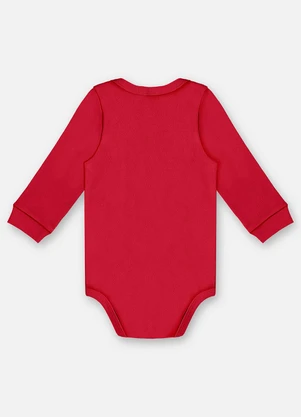 Up Baby - Body Manga Longa Unissex Suedine Vermelho - UP BABY