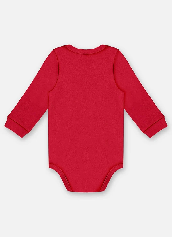 Up Baby - Body Manga Longa Unissex Suedine Vermelho 2