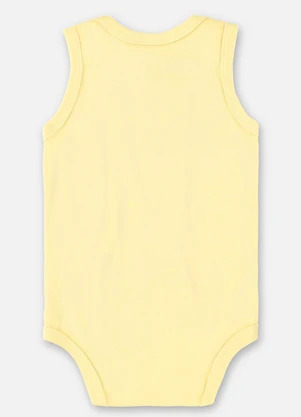 Up Baby - Body Regata Suedine Unissex Bebê Amarelo - UP BABY