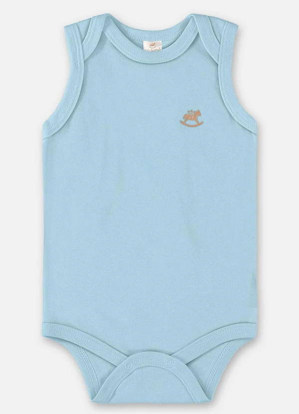 Up Baby - Body Regata Suedine Unissex Bebê Azul 2