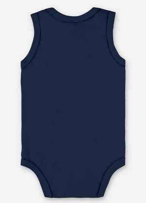 Up Baby - Body Regata Suedine Unissex Bebê Azul - UP BABY