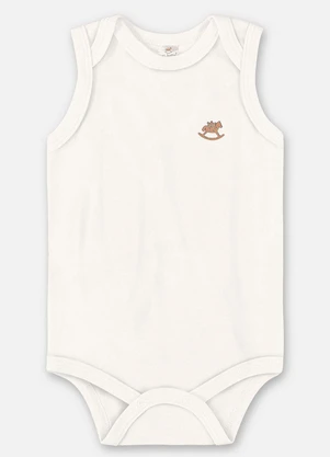 Up Baby - Body Regata Suedine Unissex Bebê Bege - UP BABY