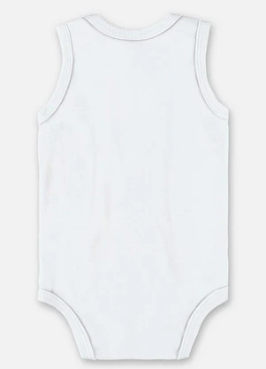 Up Baby - Body Regata Suedine Unissex Bebê Branco - UP BABY