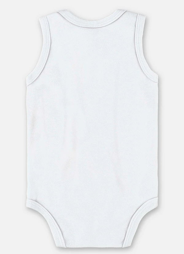 Up Baby - Body Regata Suedine Unissex Bebê Branco 2