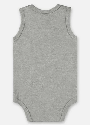 Up Baby - Body Regata Suedine Unissex Bebê Cinza - UP BABY