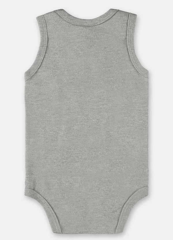 Up Baby - Body Regata Suedine Unissex Bebê Cinza 2
