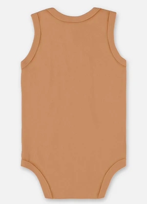 Up Baby - Body Regata Suedine Unissex Bebê Marrom - UP BABY
