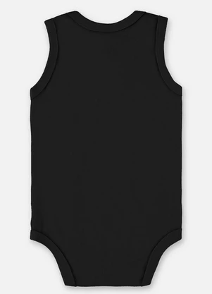 Up Baby - Body Regata Suedine Unissex Bebê Preto - UP BABY