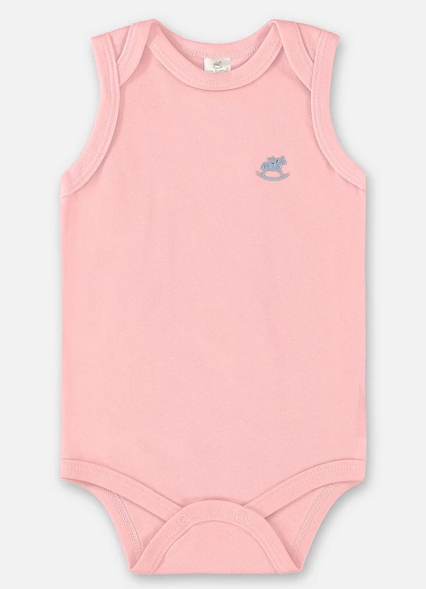 Up Baby - Body Regata Suedine Unissex Bebê Rosa 1