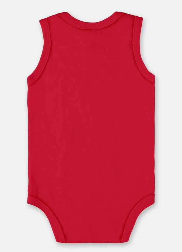 Up Baby - Body Regata Suedine Unissex Bebê Vermelho 2