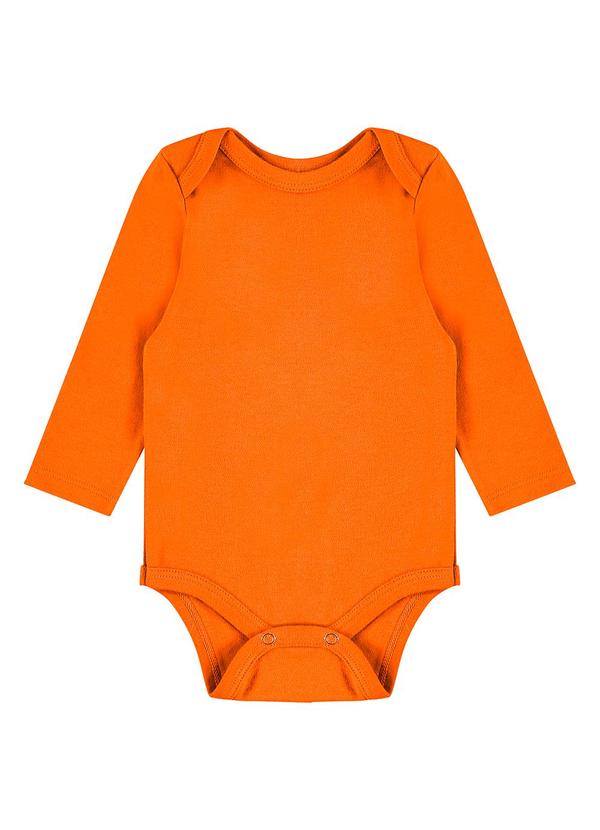 Guloseima - Body Unissex Bebê em Suedine Laranja 1