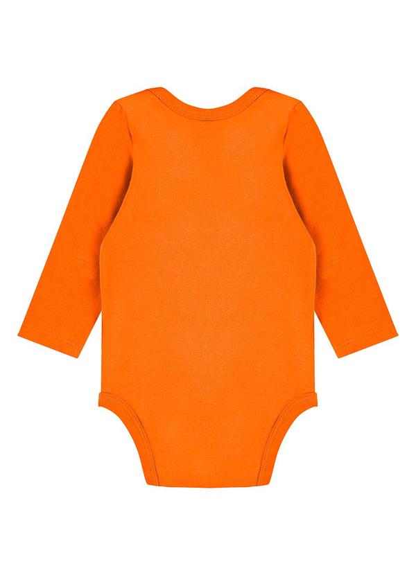 Guloseima - Body Unissex Bebê em Suedine Laranja 2